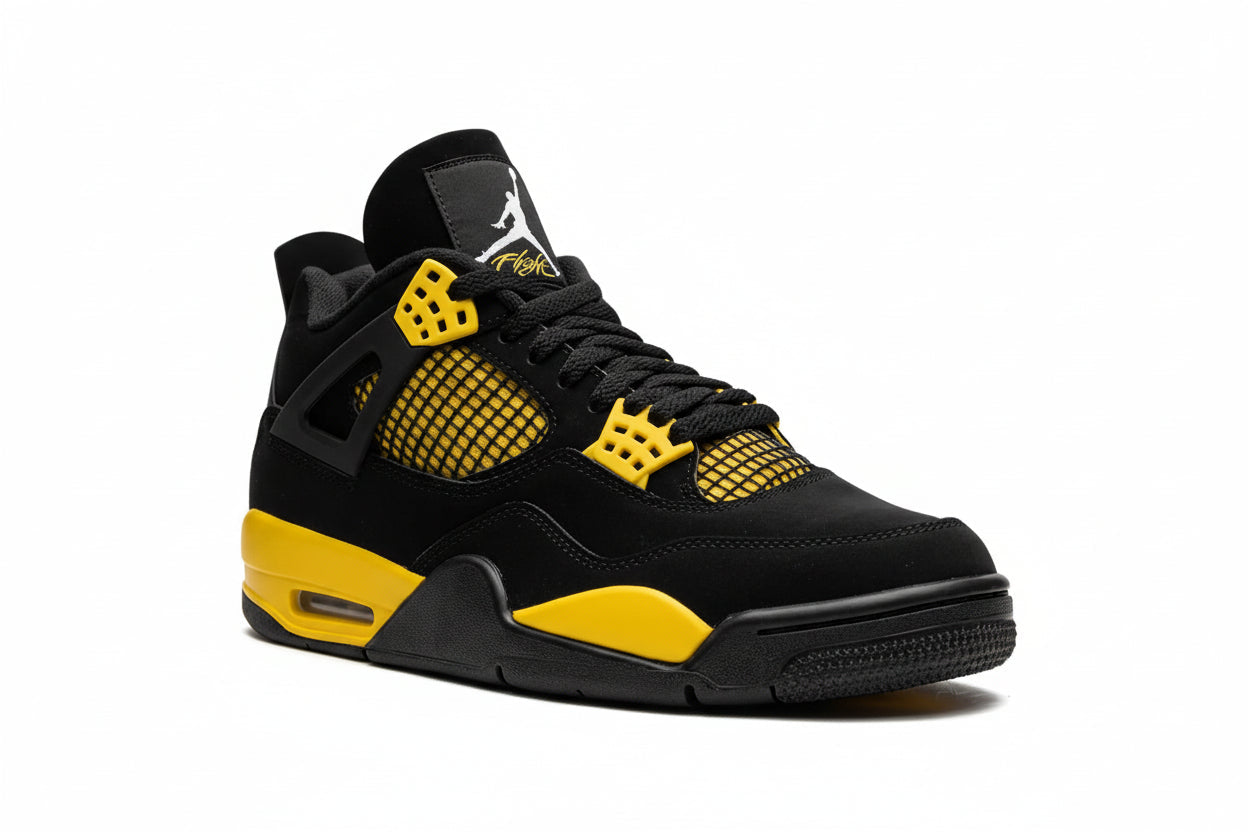 Jordan Retro 4 Black and yellow