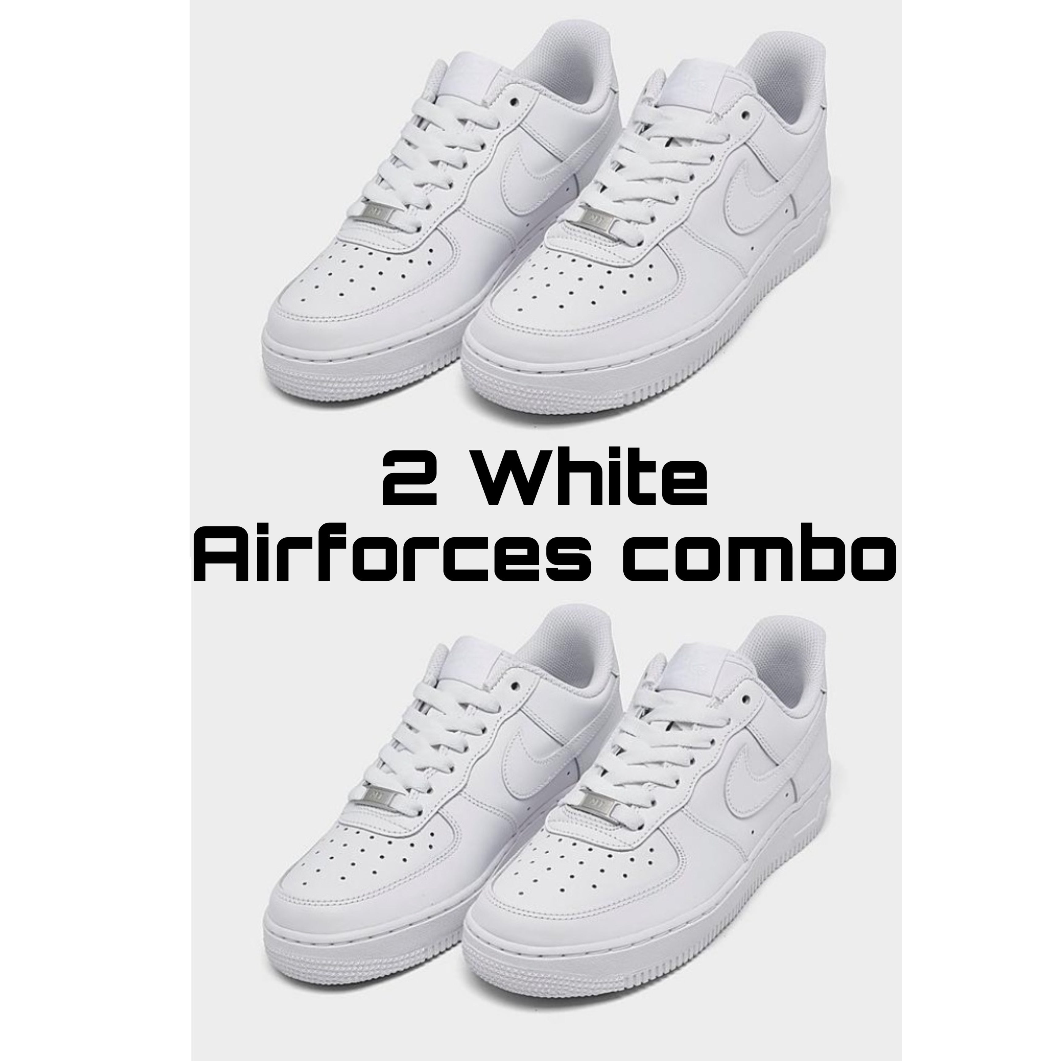 White + White Airforce combo