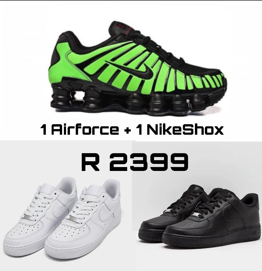 Green ThermoActive Shox + 1 Airforce