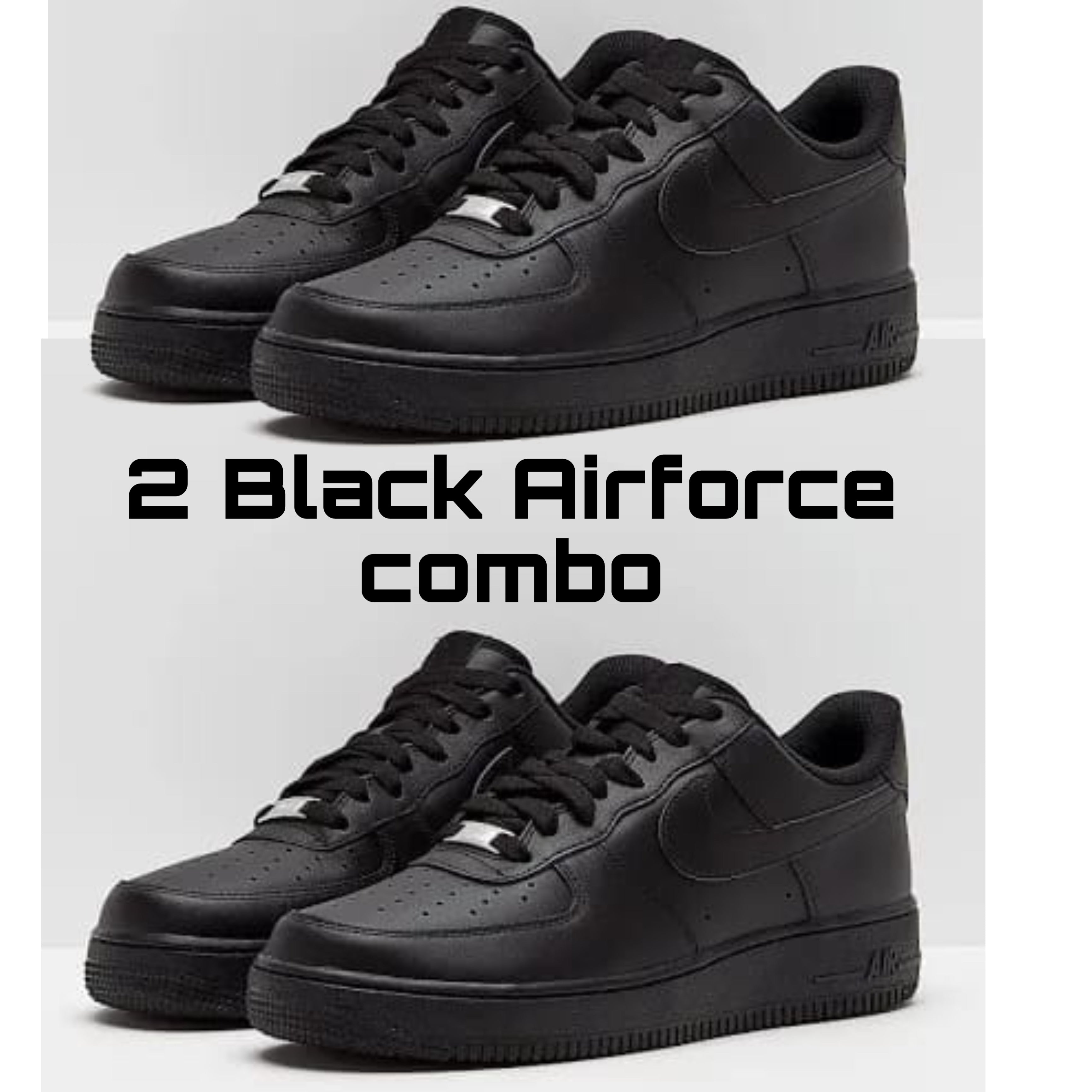 Black + Black Airforces combo